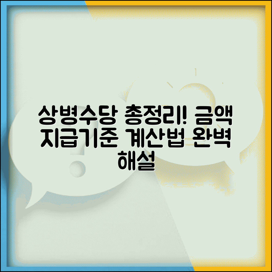 상병수당 금액 및 지급기준 | 상병수당 지급액 계산 방법