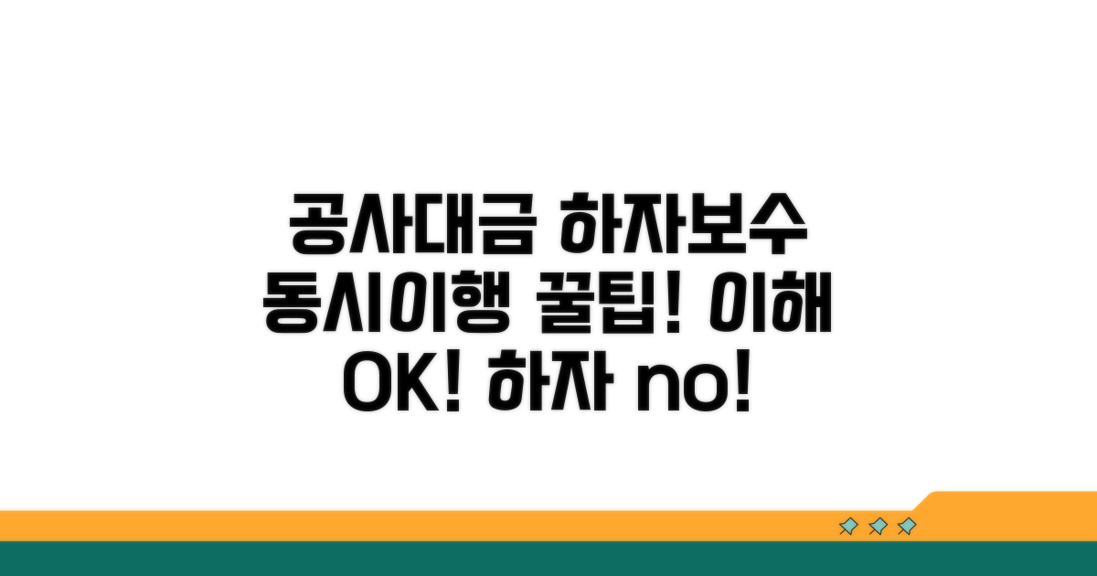 공사대금 하자보수 동시이행 이해
