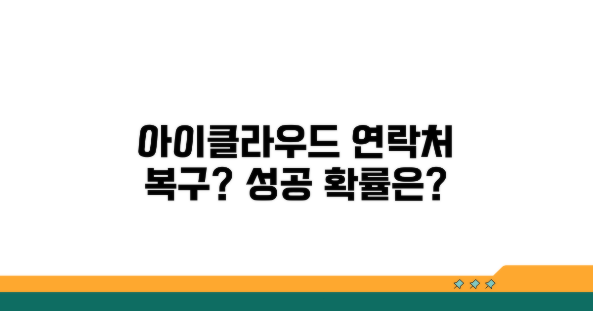 아이클라우드 연락처 복구 가능할까?