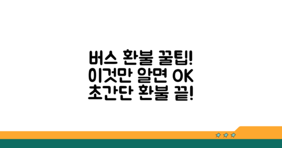 버스 승차권 환불, 이것만 알면 끝