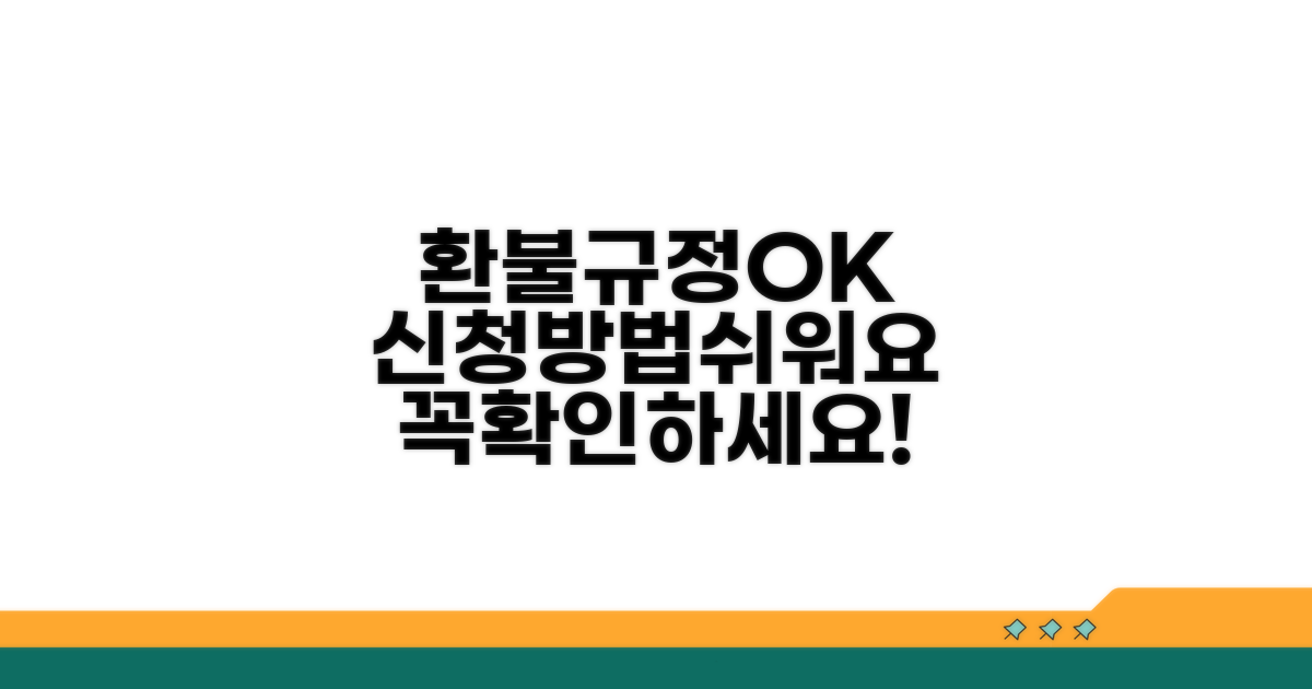 환불 규정 확인과 신청 방법