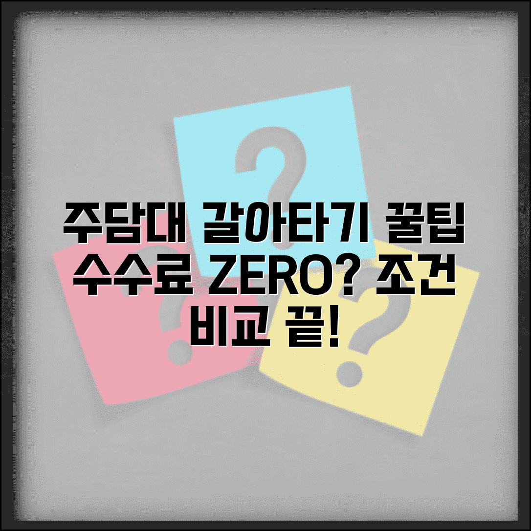 주택담보대출 갈아타기 대환 대출 방법 | 주담대 갈아타기 수수료 절차, 조건 및 비교