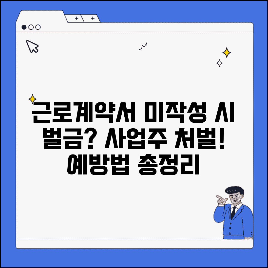 근로계약서 미작성시 벌금 얼마? | 사업주 처벌, 법적 책임 및 예방법 총정리