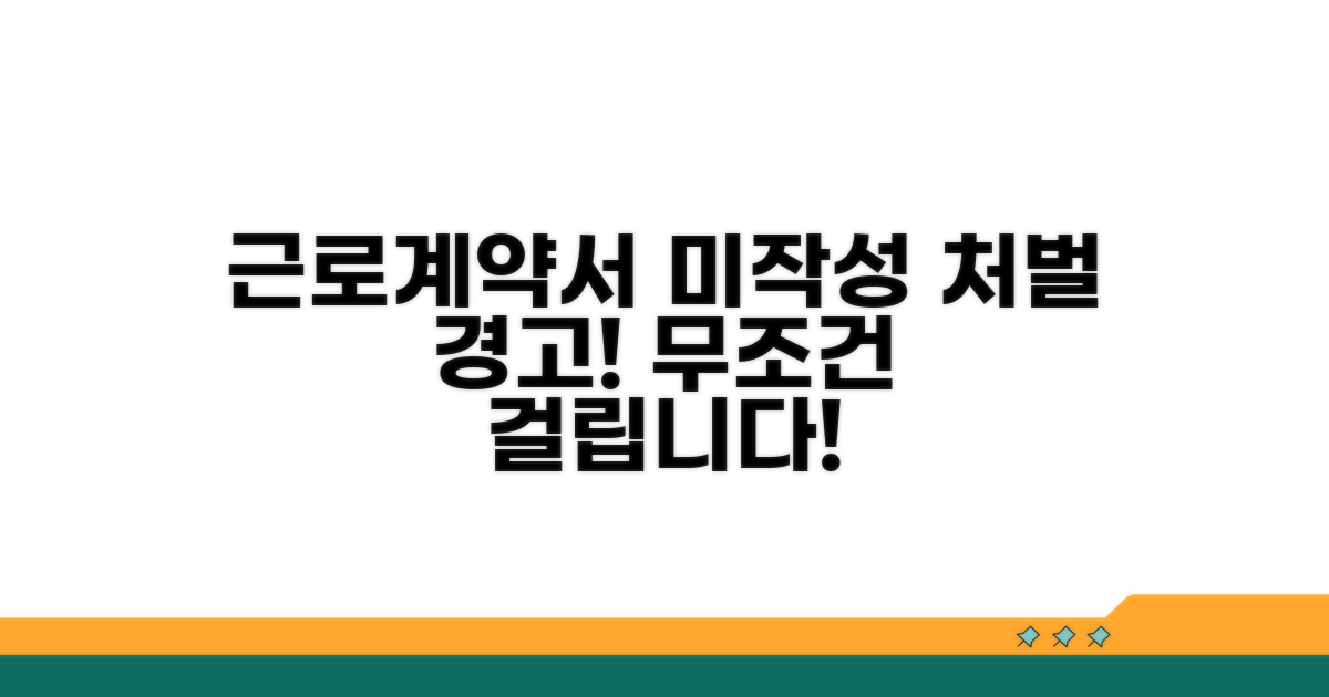 근로계약서 미작성 처벌 기준