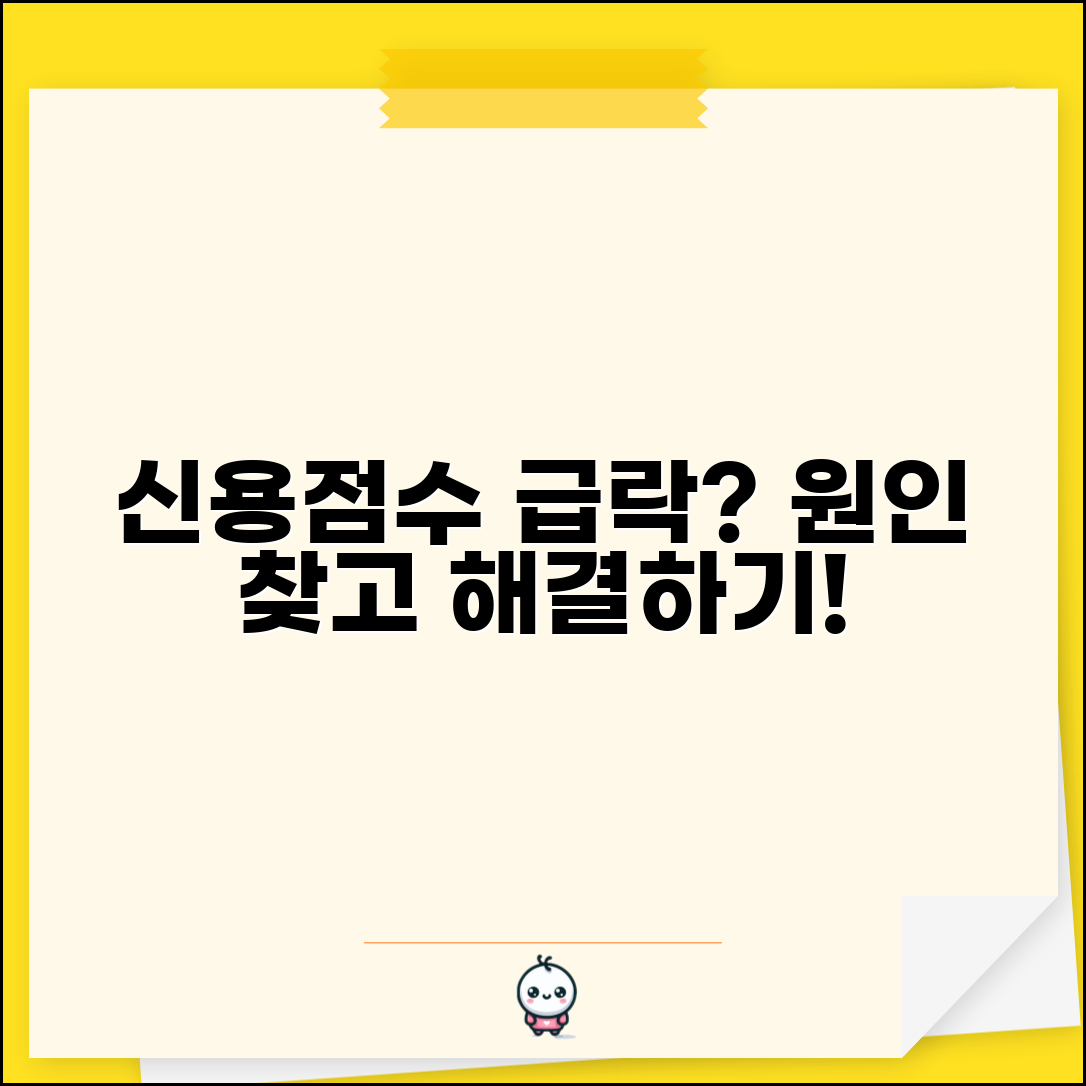 신용점수 갑자기 떨어졌을 때 | 연체 없이 하락 원인 찾는 법 및 대처 방법
