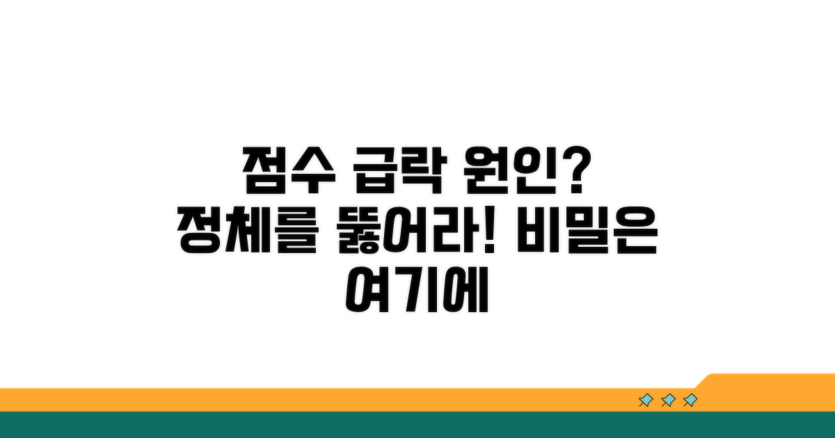 갑자기 점수가 떨어진 이유, 무엇일까?