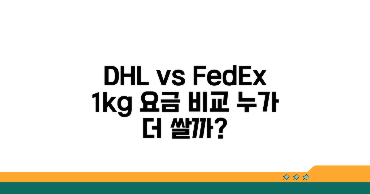 DHL FedEx 1kg 요금 비교
