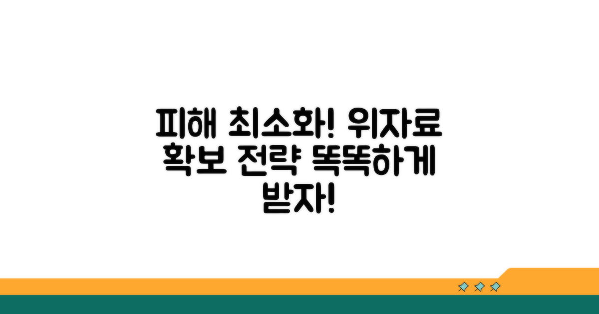 피해 최소화! 똑똑한 위자료 확보 전략