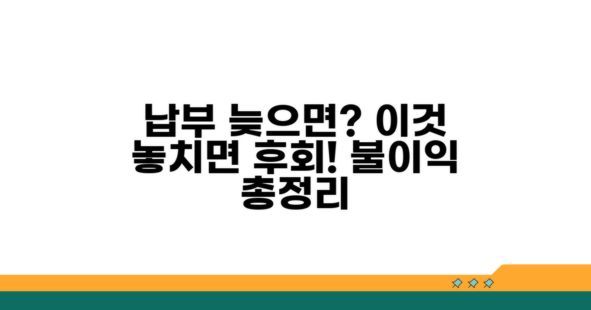 납부 기한 놓치면 발생하는 불이익
