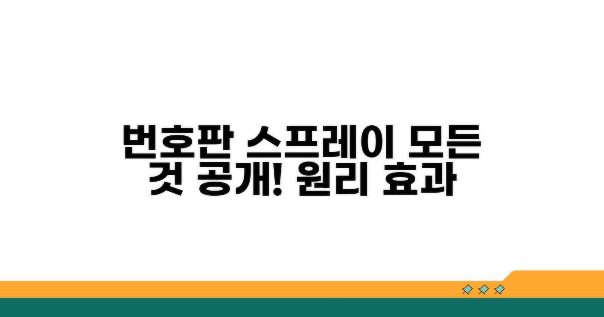 번호판 스프레이 효과와 원리