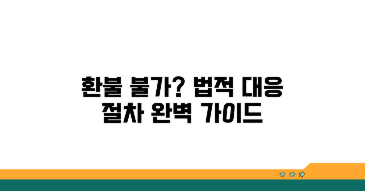 환불 거부 시 법적 조치 및 절차 안내