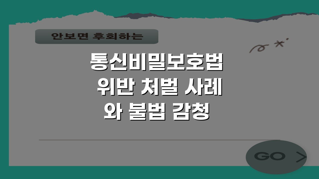 통신비밀보호법 위반 처벌 사례와 불법 감청 판례 5선