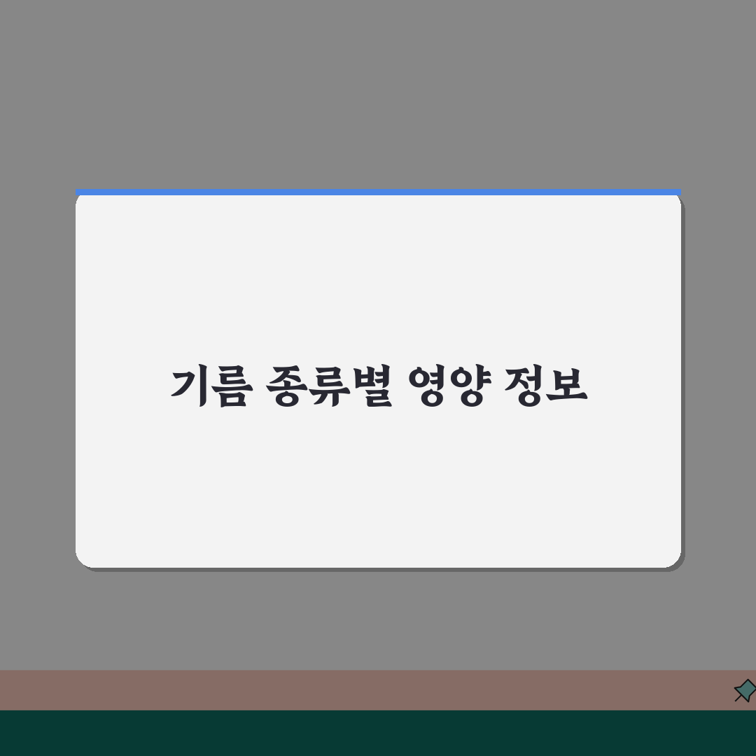 기름 종류별 칼로리 포화지방 함량표와 건강한 기름 사용법 가이드 체험기, 직접 써보니 알겠