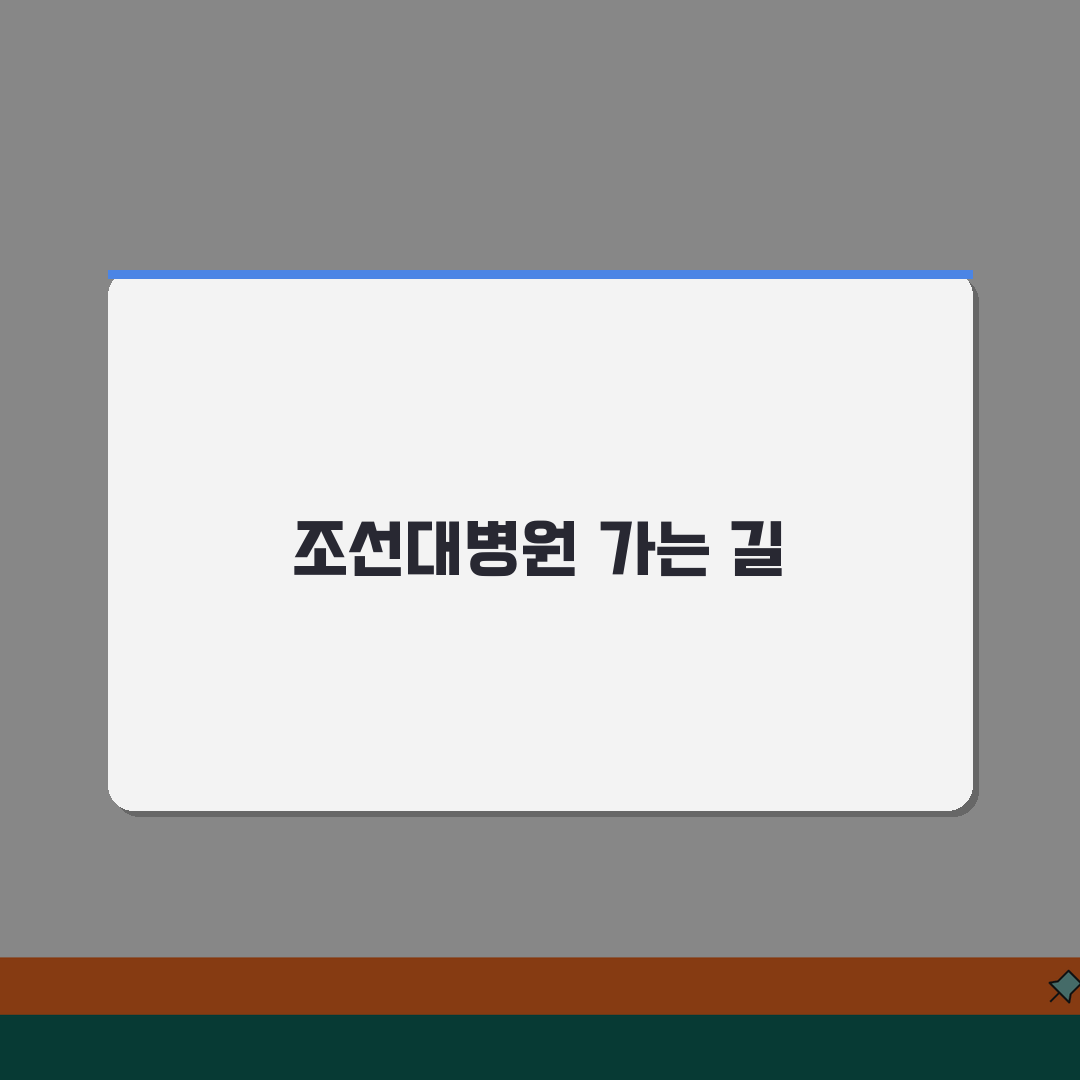 조선대병원 찾아오는길 안내 | 셔틀버스, 대중교통, 주차장 꿀팁 공유할게요!