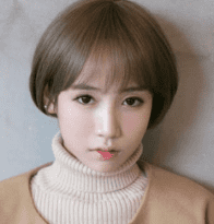 버섯 모양 머쉬룸컷 단발 헤어스타일