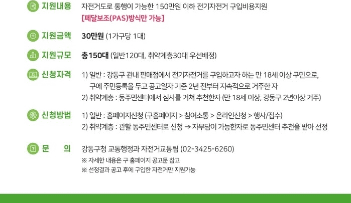 지자체별 전기자전거 보조금 지원 현황 안내