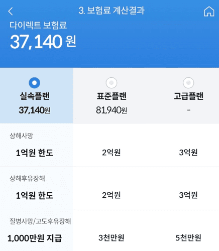 삼성화재 다이렉트 여행자보험 보장 내역